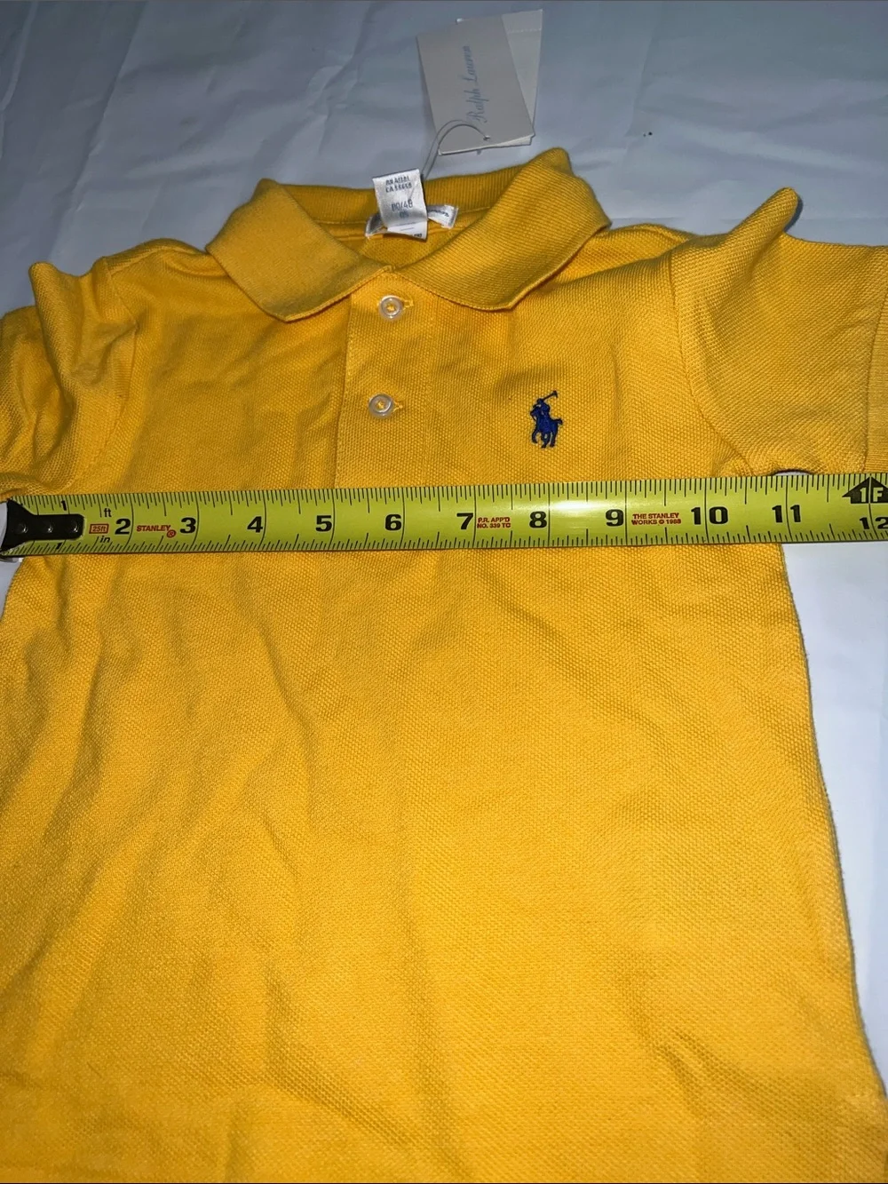 Ralph Lauren Toddler Bright Yellow and Navy Pony with Button-up